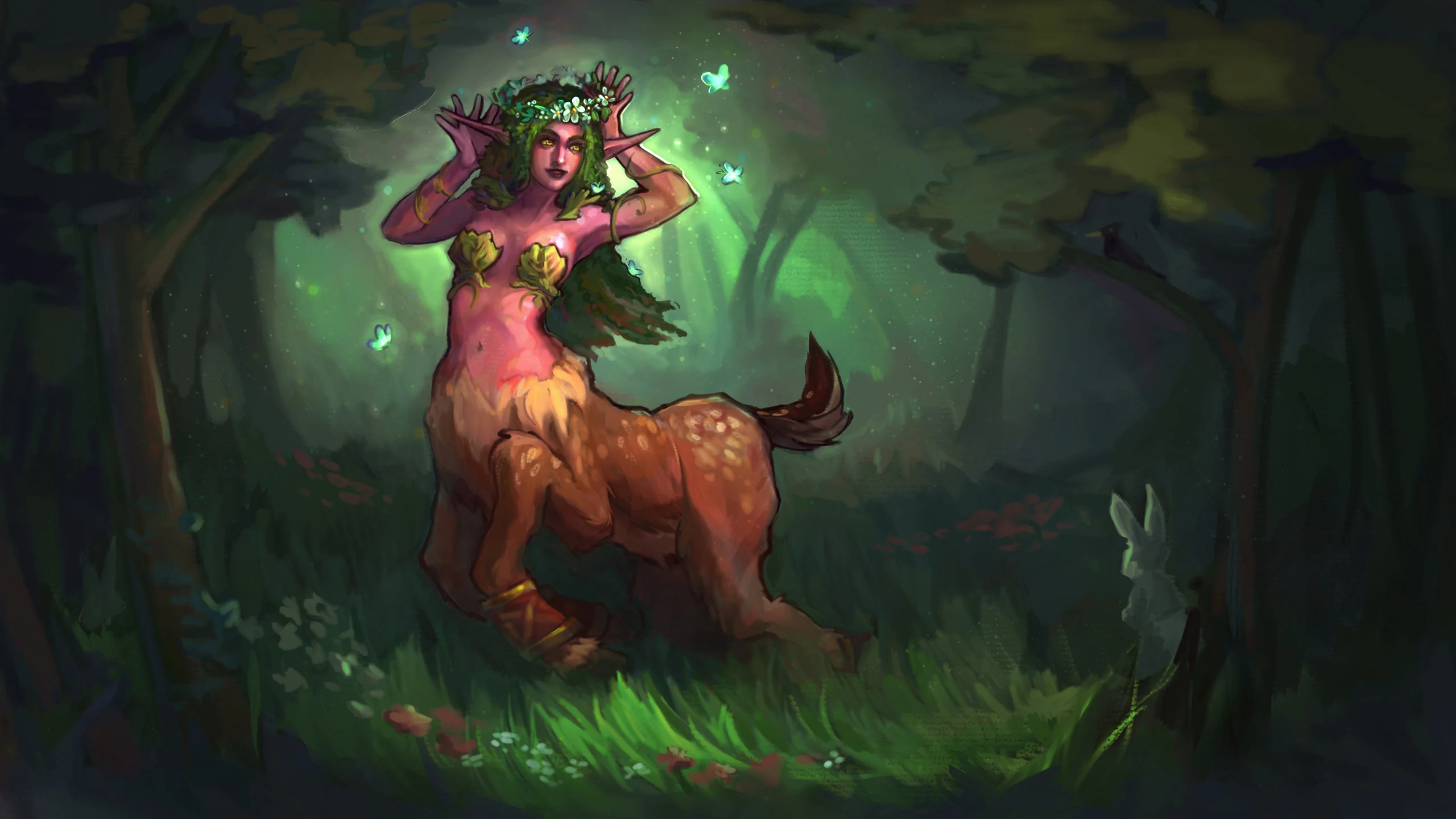 Final artwork: Deer-centaur character commission