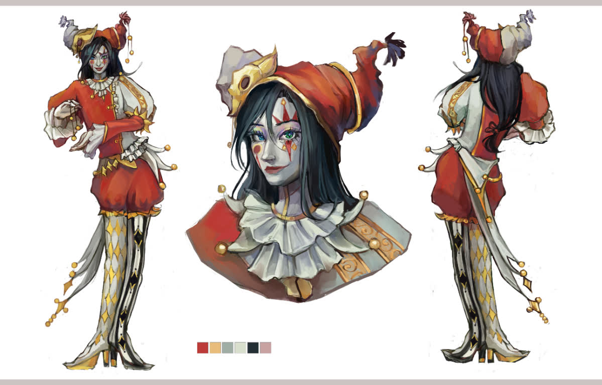 Jester final character turnaround sheet
