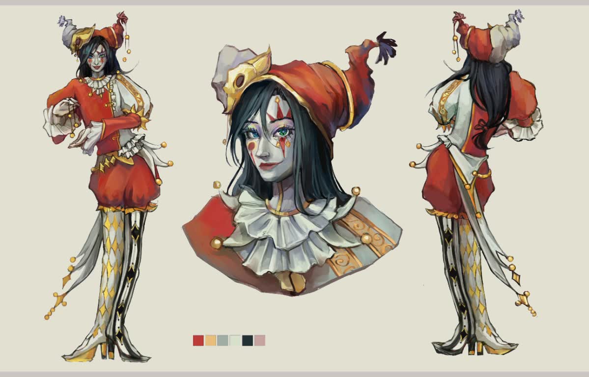 Jester character colour study