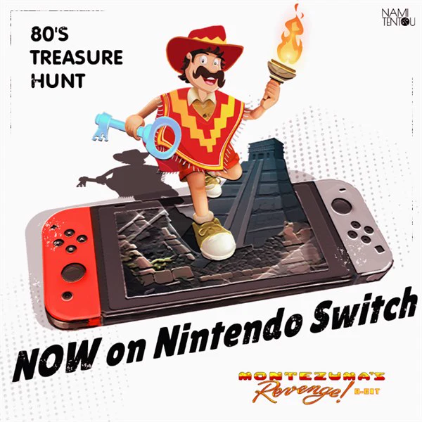 Montezuma's Revenge promotional image for Nintendo Switch